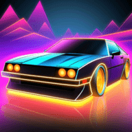 霓虹赛车复古城市(Neon Racer_logo